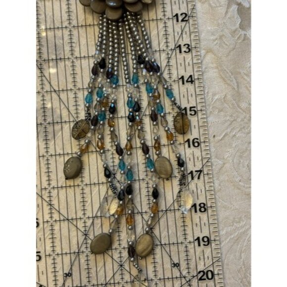 JOAN RIVERS STARLET STYLE NECKLACE IN SHADES OF PINK, BROWN and GOLD - Picture 10 of 16